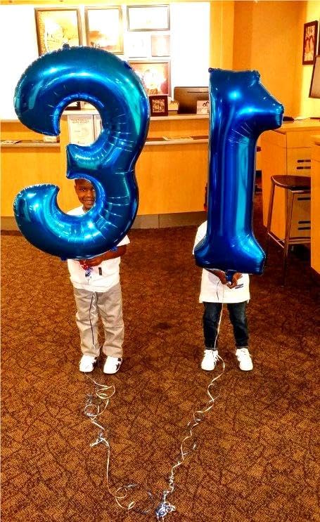 Large Navy Blue 13 Number Balloon 40 Inch, 13 Wednesday Birthday Balloons, 13 Party Decorations, Birthday Parties Anniversary Graduation Supplies