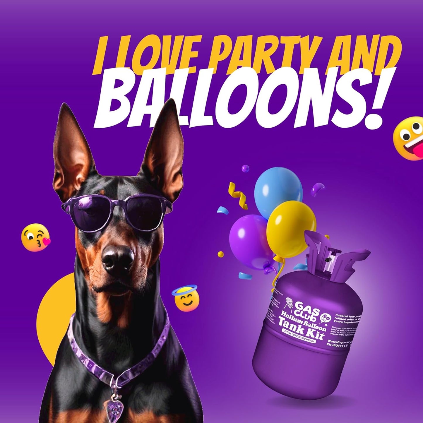 13L Helium Tank for Balloons At Home Helium Balloon tank Up To 50 Latex Balloons (2 Boxes)