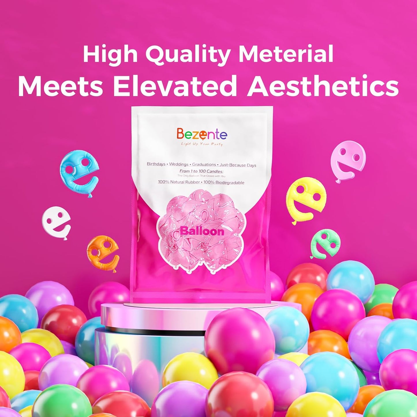 Bezente Brown Balloons 18 Inch - 30 Pack Large Thick Brown Balloons Big Round Coffee Brown Latex Balloons for Birthday Bridal Shower Wedding Anniversary Party Decorations