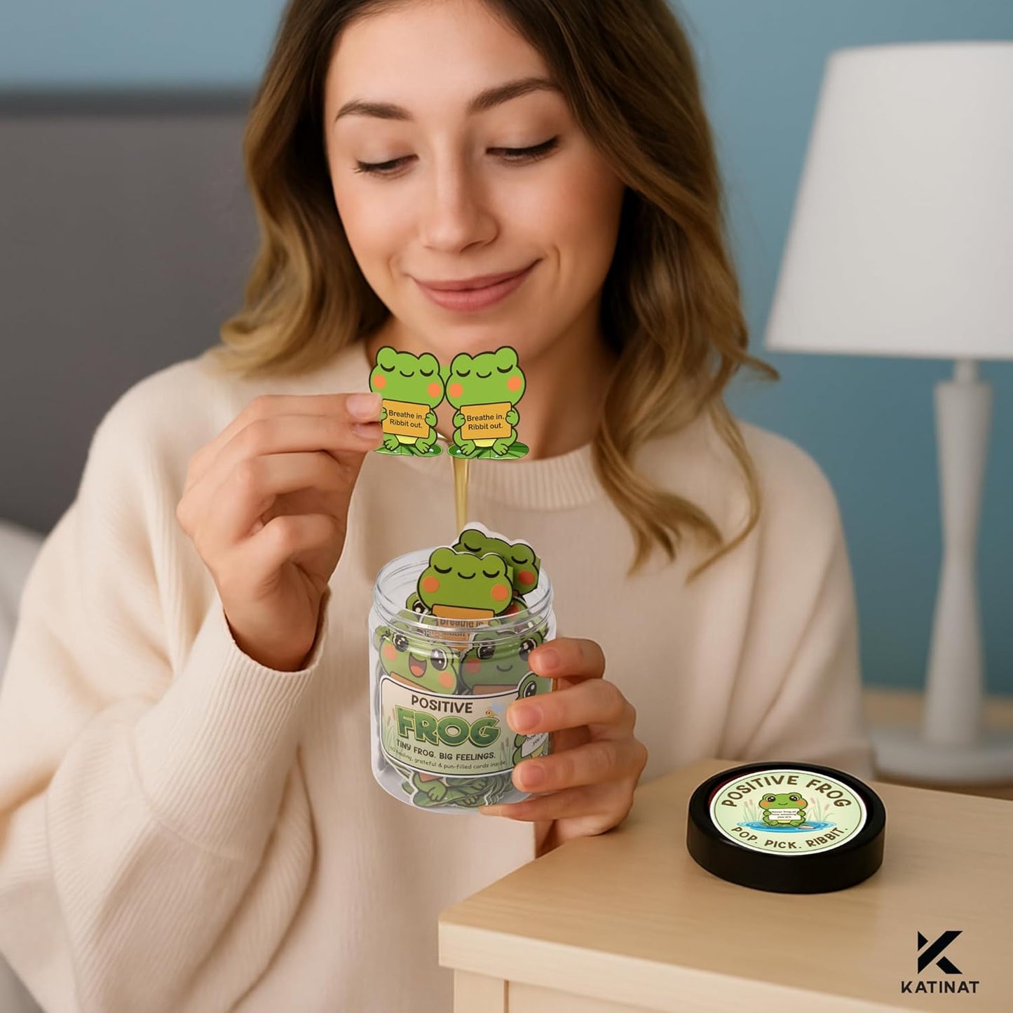 Positive Frog Jar β Thank You Gifts for Women, Men, Coworkers β Emotional Support Jar with 60 Notes β Appreciation Gifts for Coworkers, Teacher, Nurse, Retirement Gift for Men, Women, Frog Gift