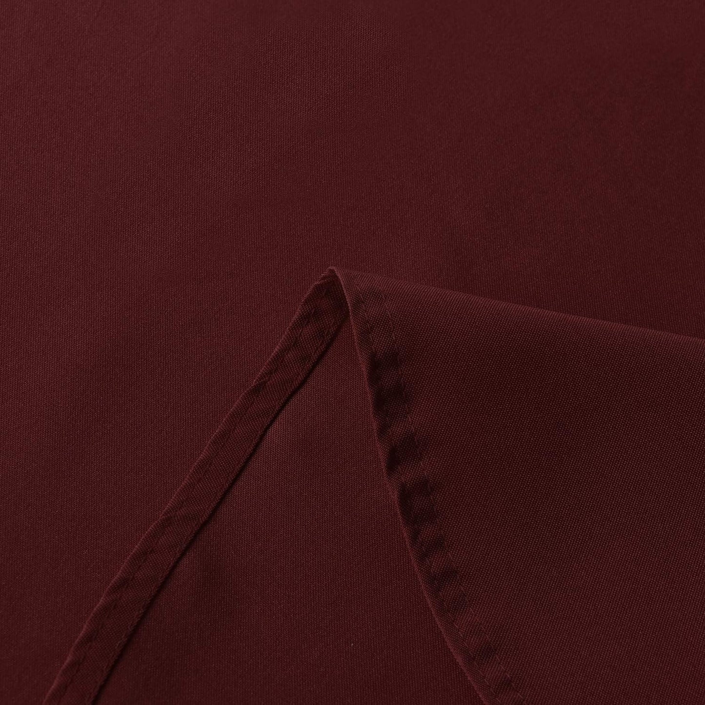 sancua Round Tablecloth - 80 Inch - Water Resistant Spill Proof Washable Polyester Table Cloth Decorative Fabric Table Cover for Dining Tables, Buffet Parties and Camping, Burgundy