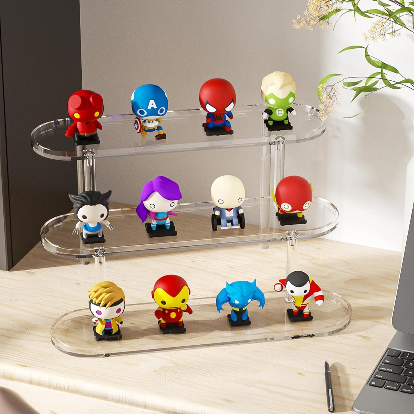 Acrylic Risers Display Stand, Clear Perfume Organizer, Clear Cupcake Stand Holder, Dessert Display for Party, Display Shelf for Cologne Skincare Collection ππ¦π’π’ππ¨ Funko-POP Figure 2PCS