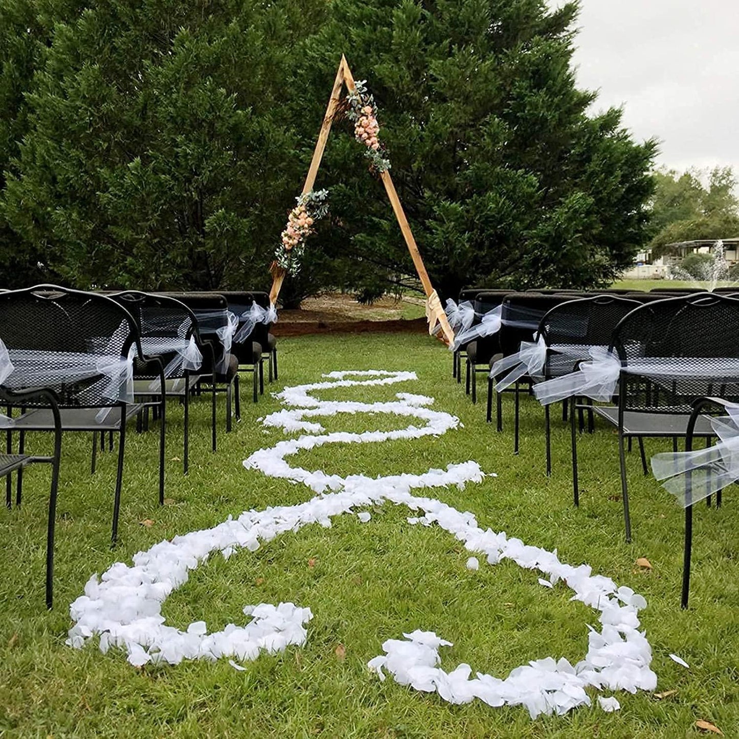 ocharzy 1000 PCS Rose Petals Fake Rose Petals for Romantic Night, Wedding Flower Decoration, Party, Events (Cream)