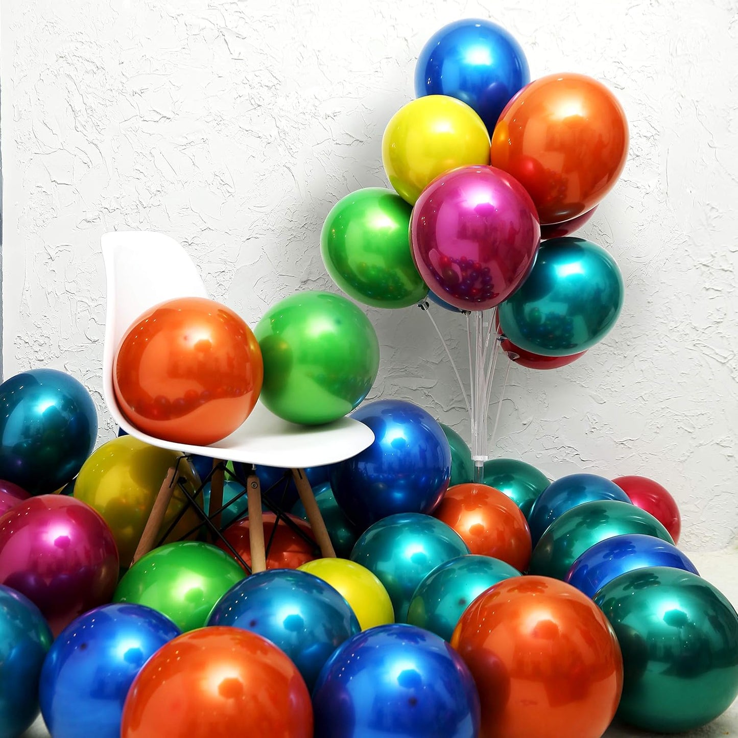 Metallic Royal Blue Balloons 50pcs 10 inch Metallic blue balloons Double layer blue balloons are more durable suitable for wedding birthday party balloon decoration