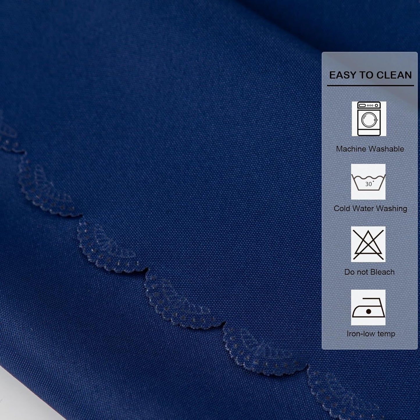 Small Round Navy Tablecloth 24 Inch Polyester Fabric Washable Table Cover Decorative Wrinkle Resistant Solid Color Table Cloth for Nightstand Party Wedding Camping