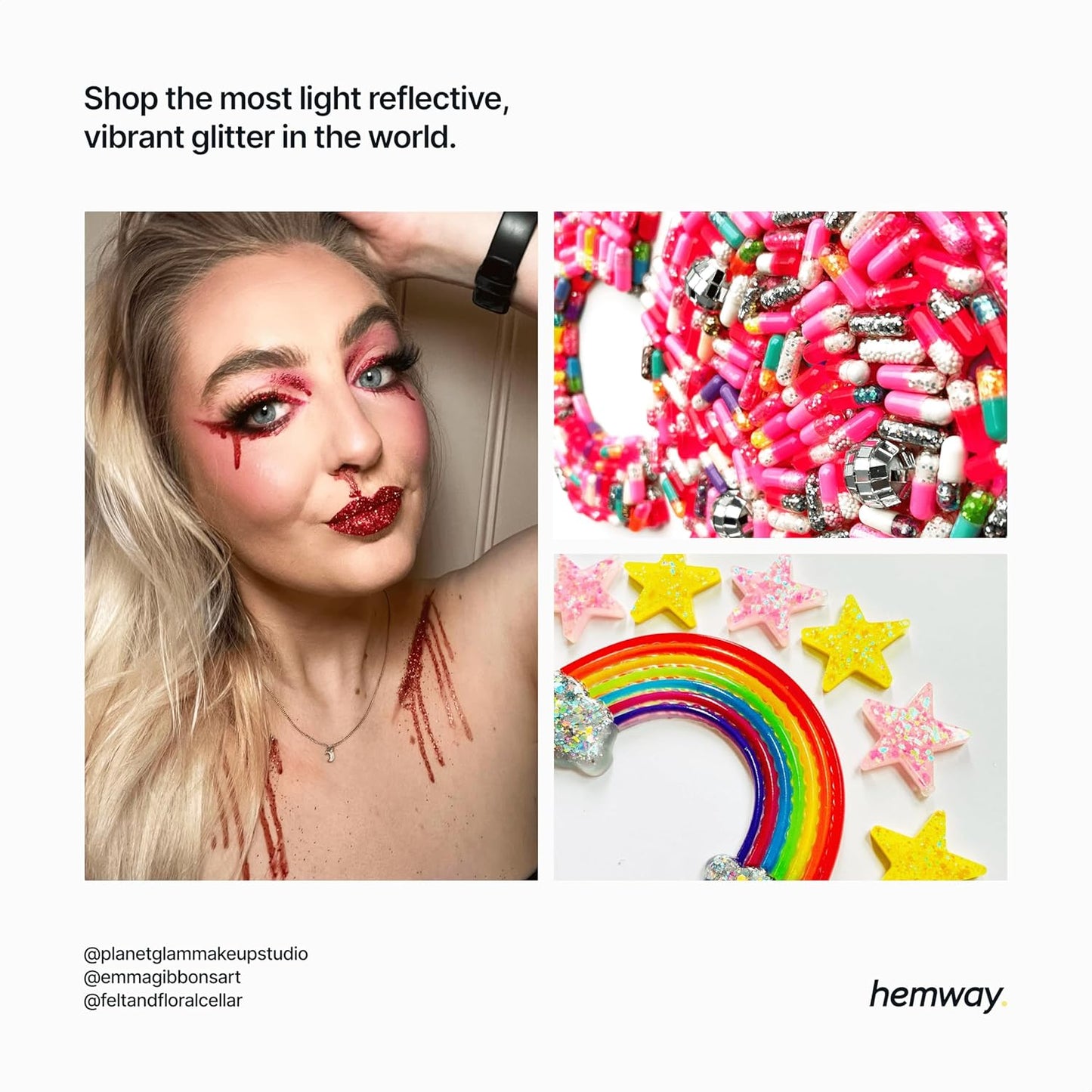 Hemway Red Holographic Eco Friendly Craft Glitter 100g / 3.5oz - Biodegradable Vegan Sustainable for Arts Crafts Schools Paper Glass Decorations - 1/8" 0.125" 3mm