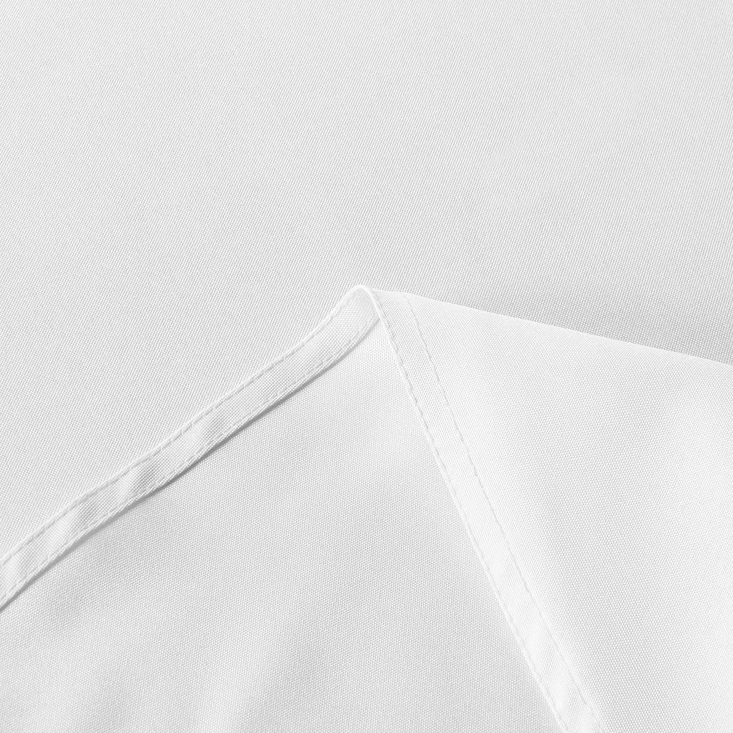 sancua Round Tablecloth - 48 Inch - Water Resistant Spill Proof Washable Polyester Table Cloth Decorative Fabric Table Cover for Dining, Buffet Parties and Camping, White(Fits 20-36 Inch Tables)