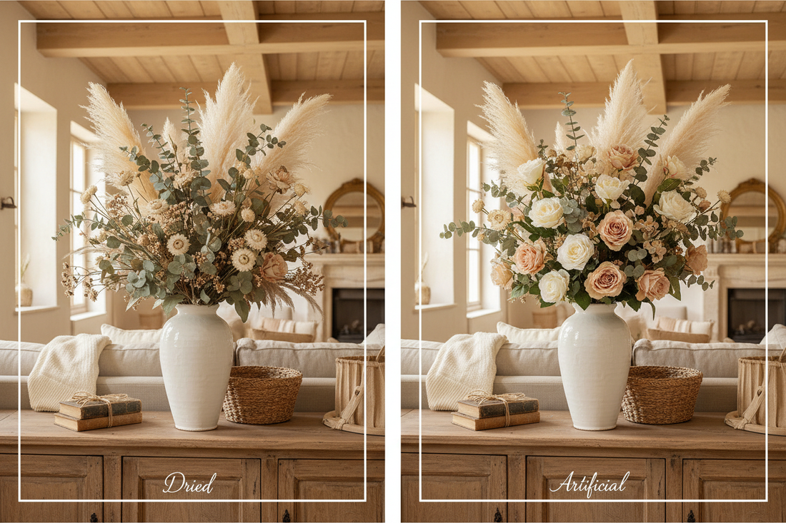 Dried Flowers vs. Artificial Flowers: Which Is Better for Home Décor?