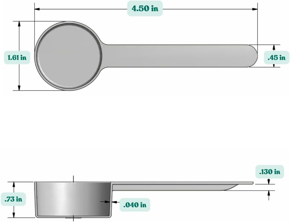 4 Teaspoon (20 mL) Long Handle Scoop for Measuring Coffee, Pet Food, Grains, Protein, Spices and Other Dry Goods (Pack of 1)
