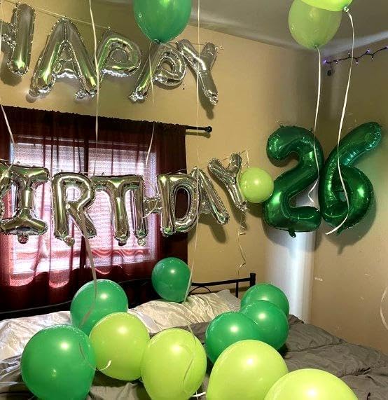 Foil 40 Inch Big Green 29 92 Balloon Number, Giant Happy 29 92 Birthday Party Supplies, Large 29 92 Balloons Anniversary Party Engagement Decorations