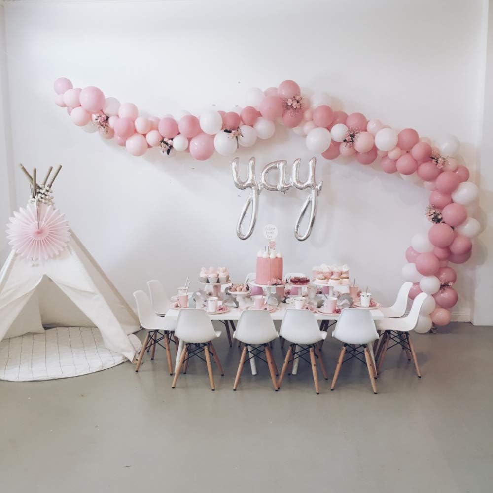 KICNIC Balloon Arch Kit, 6 Tape Strips and 6 Glue Point Dots for Garland, Party, Wedding, Birthday, Baby Shower, Graduation Decorations