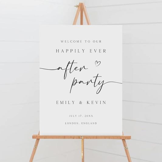 Wedding Welcome Sign, Wedding Welcome Sign Personalized, Happily Ever After Party