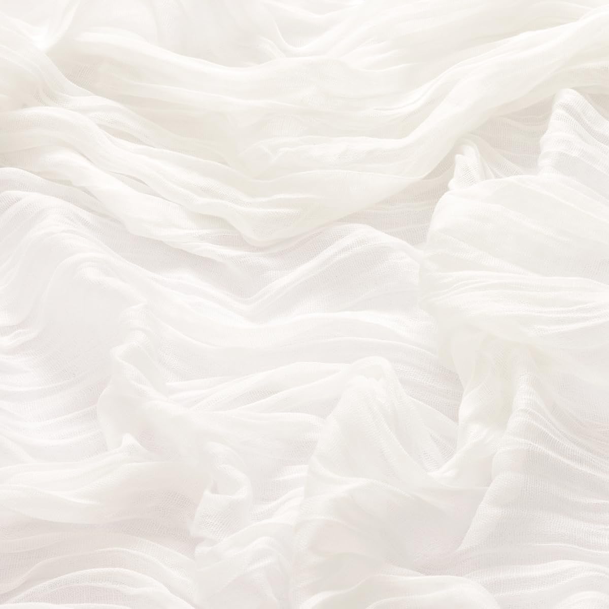 MLMW 3 Pack Ivory White Table Runner Cheesecloth Boho Gauze Rustic Cheese Cloth Table Runner 160 inch Sheer 13.3ft for Thanksgiving Wedding Party Baby Bridal Shower Birthday