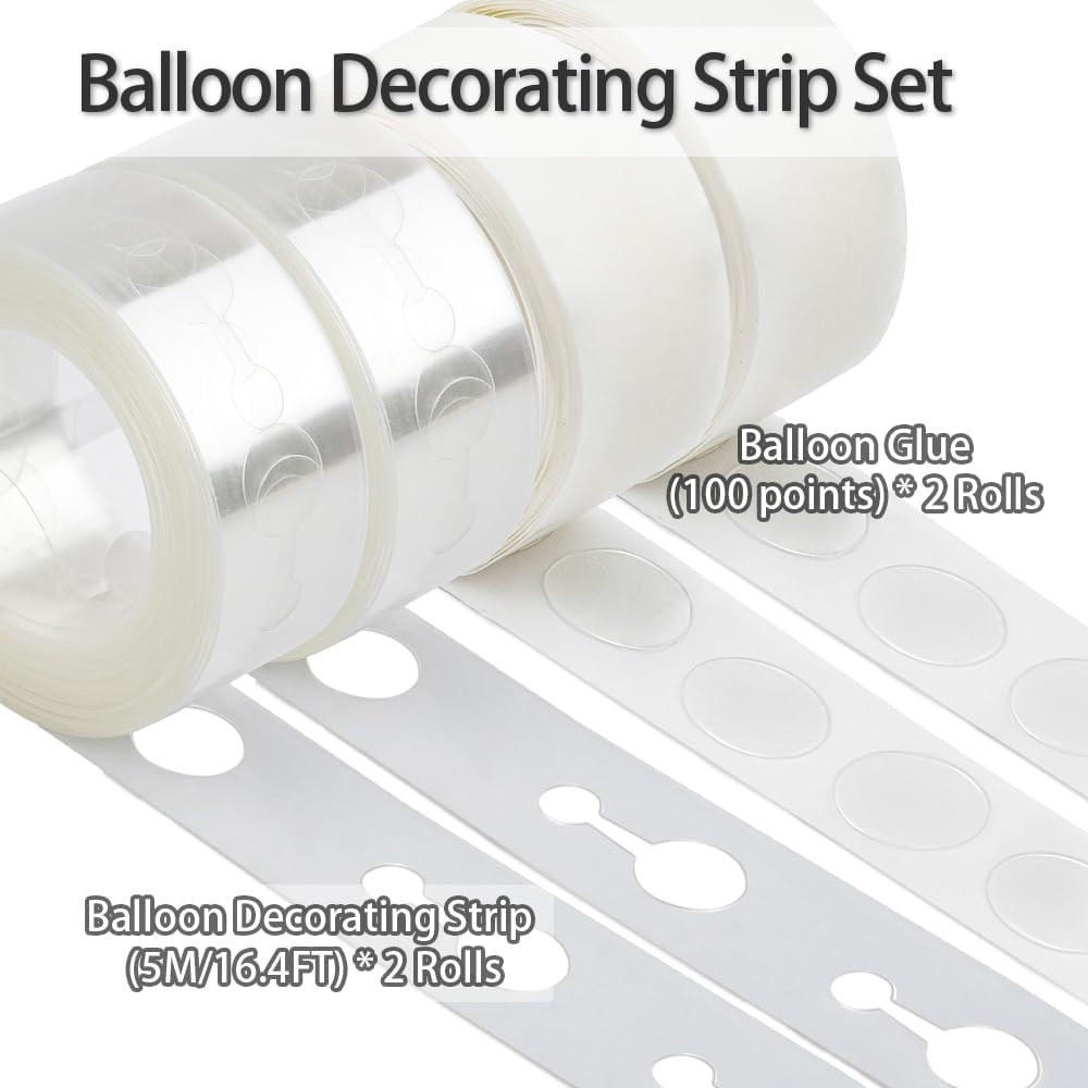 Balloon Arch Kit Balloon Garland Kit Balloon Decoration 32.8ft Balloon Arch Strip & 200 Glue Points For Balloons for Arch Decoration For Wedding Party Halloween balloons Birthday Baby Shower Decor
