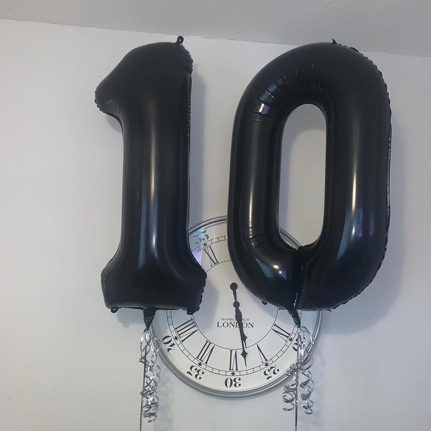 Black 6 Balloon Number,40 Inch Number 6 Balloon Large Black 6 Foil Mylar Helium Balloon for Birthday Party Decorations