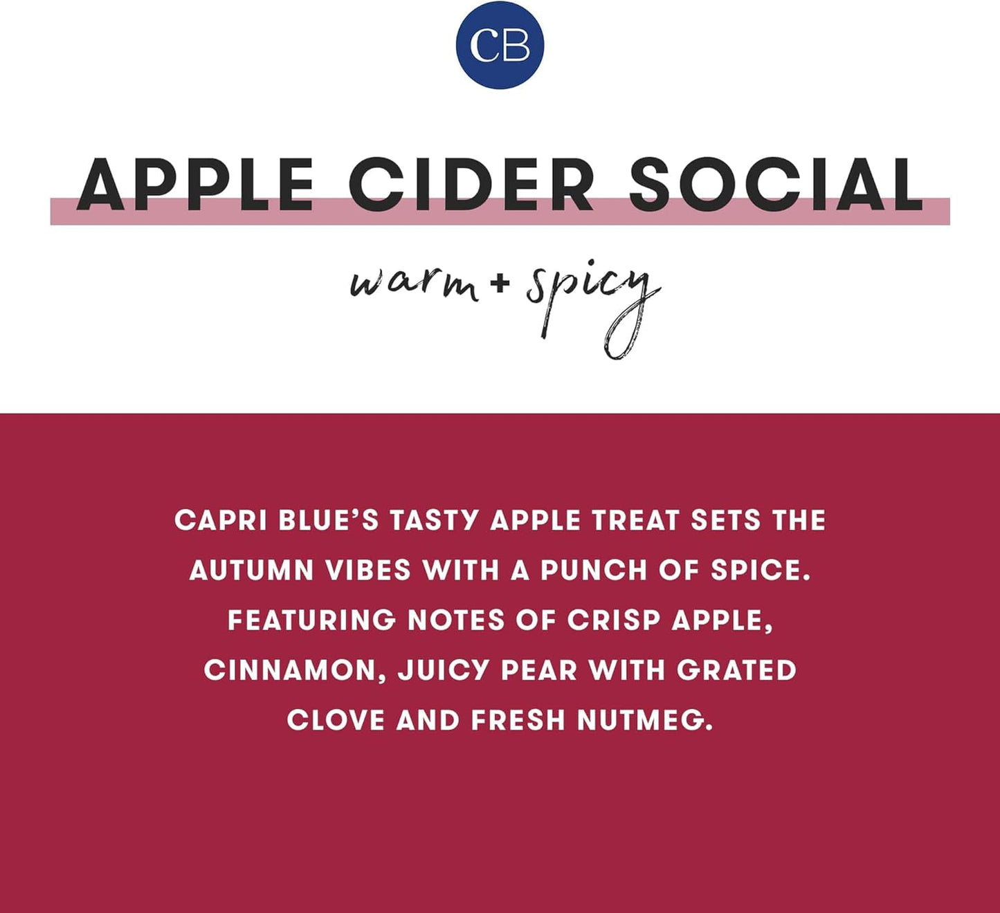 Capri Blue Glimmer Mini Tin - Apple Scented Candle with Mini Candle Holder - Soy Wax Blend - Capri Blue Apple Cider Social Red and Gold (3 oz)