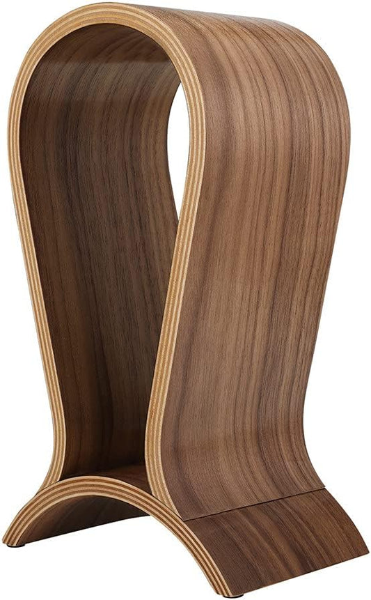 Headphone Stand Wood, Headset Stand for Desk, Walnut Gaming Headphone Holder Compatible for Sennheiser, Bose, Beats, Razer, AKG, Airpod Max, HyperX, Sony PS4 et.