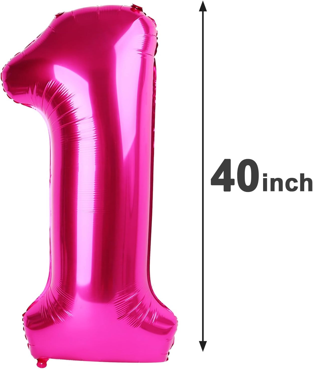 Hot Pink Number 11 Balloon 40 inch, Number 11 Birthday Balloon for Boy Girl, Hot Pink Foil 11 for 11 Birthday Party, Anniversary Celebration Number Decorations