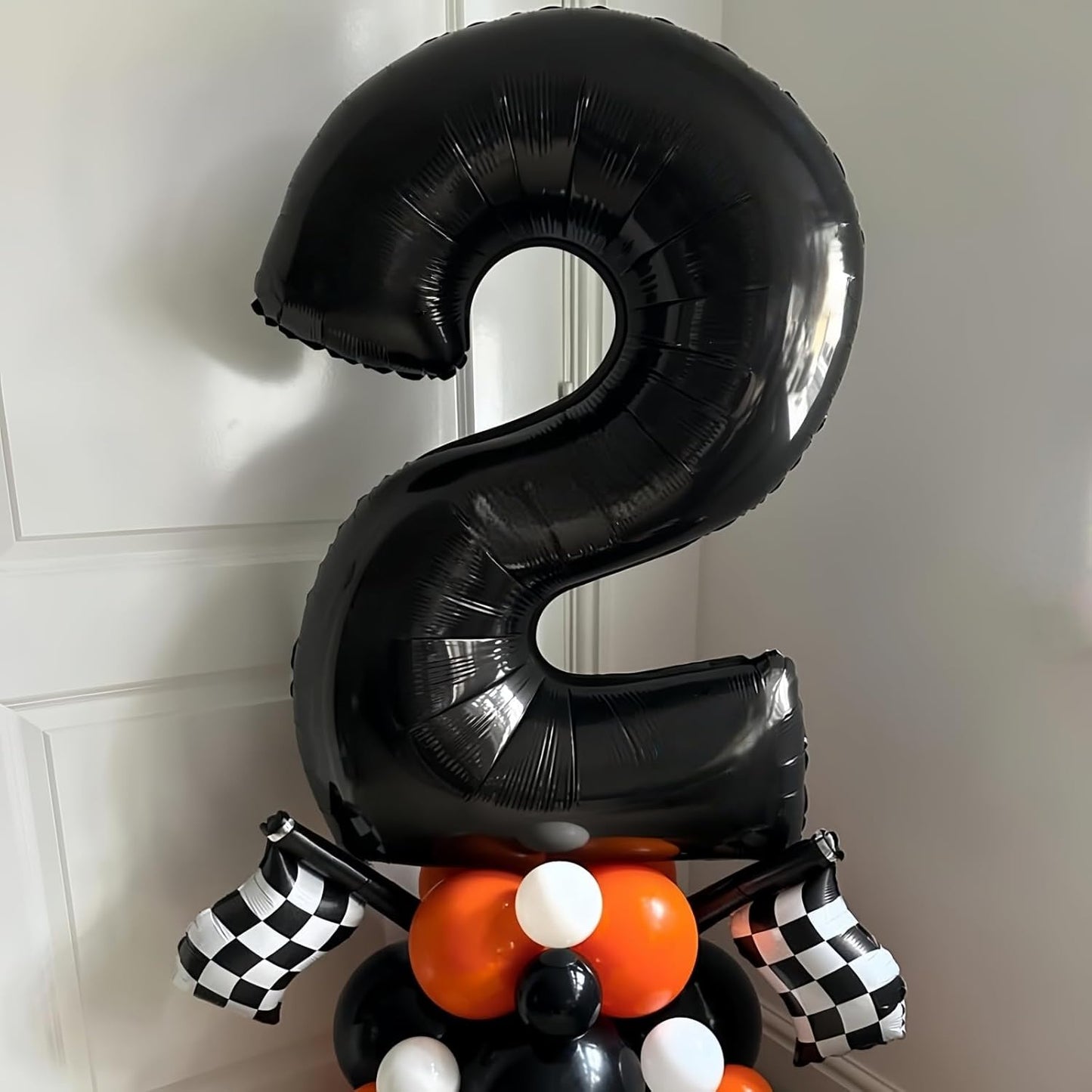 Black 9 Balloon Number,40 Inch Number 9 Balloon Large Black 9 Foil Mylar Helium Balloon for Birthday Party Decorations