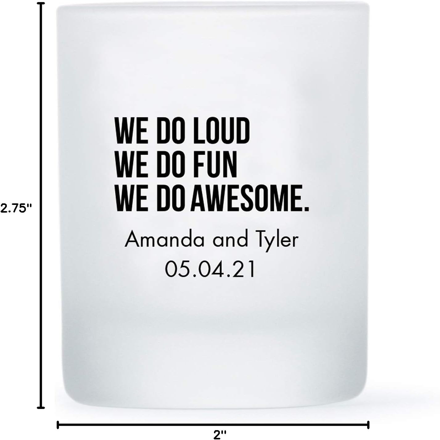 WEDDINGSTAR Personalized 3oz Frosted Shot Glass Customizable Full Color Print - 180 pack