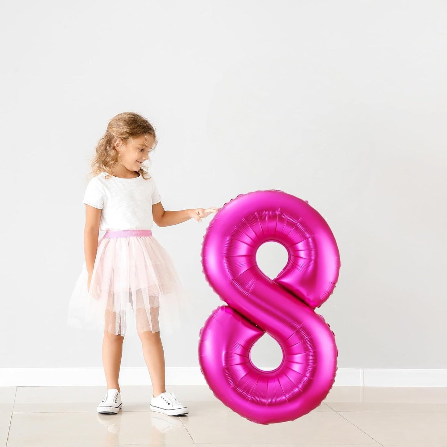 Hot Pink 1 Balloon,40 Inch Number 1 Balloon,1st Birthday Balloon Decorations, Foil Mylar Helium 1 Balloon Number for Birthday Party Decorations