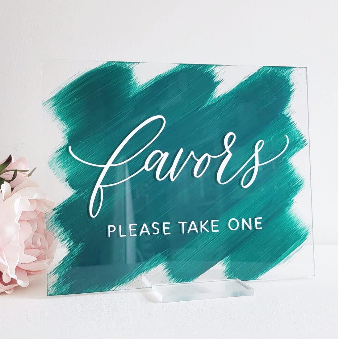 10 Pack 8x10 Inch Clear Acrylic Sign Blank, DIY Blank Clear 8x10 Acrylic Sheet 1/8 inch Thick for Wedding Reception Sign Party Events, Wood Stand NOT Included