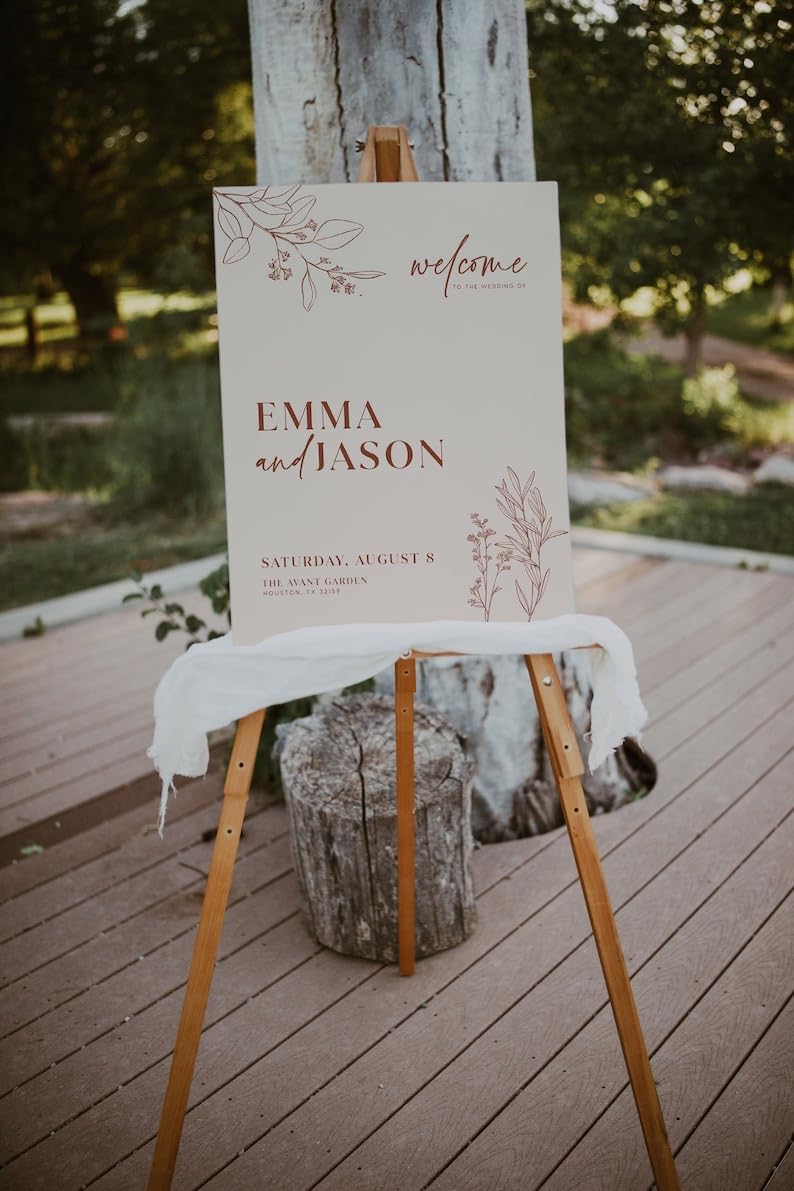 Burgundy Wedding Welcome Sign Template, Editable Blush Pink Welcome Sign Printable Wedding Welcome Plan Marsala Welcome Board