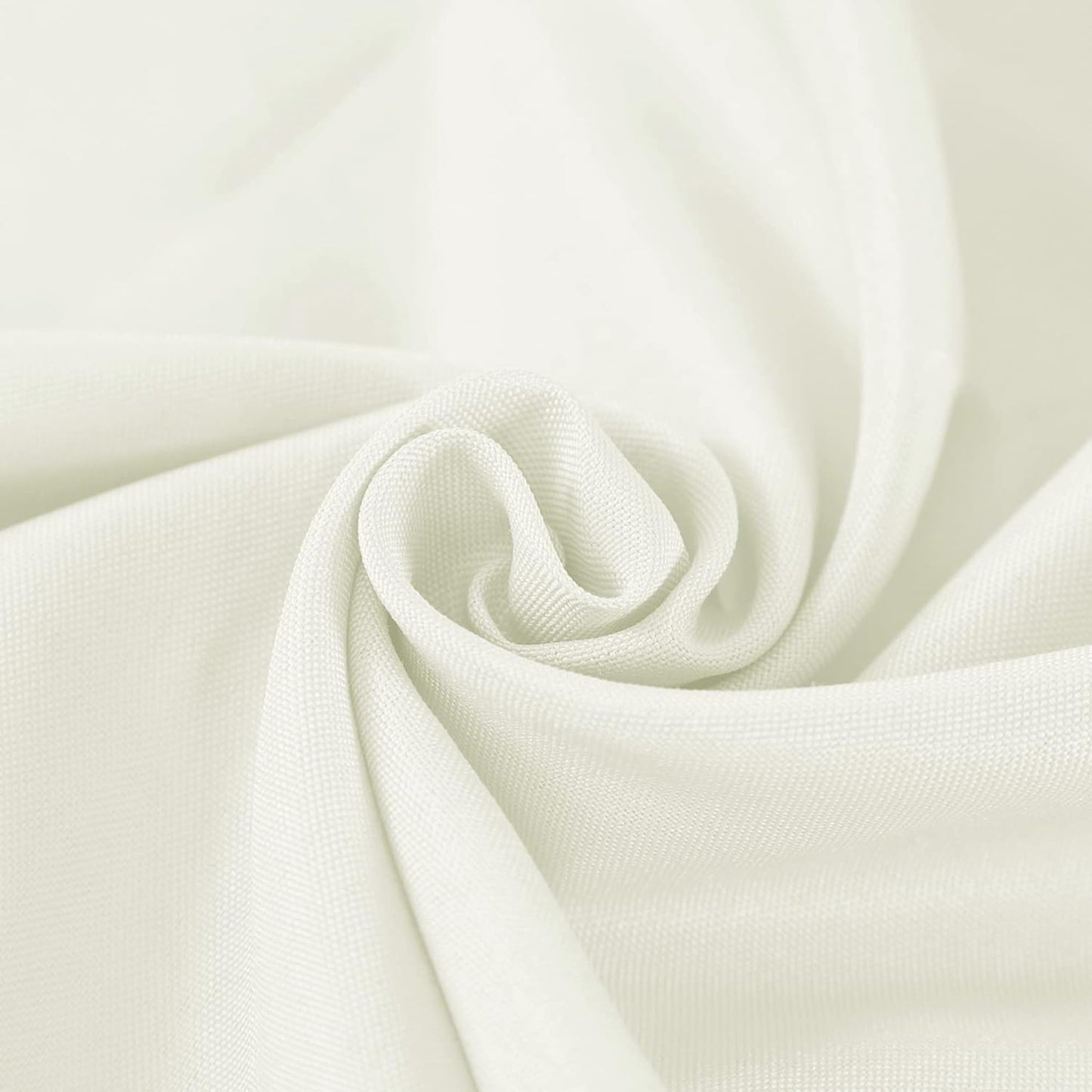 Fokitut 6 Pack Waterproof Round Tablecloth, 132 Inch, Stain Resistant and Wrinkle Polyester Table Cloth, Fabric Table Cover for Kitchen Dining, Wedding, Party, Holiday Dinner-Ivory