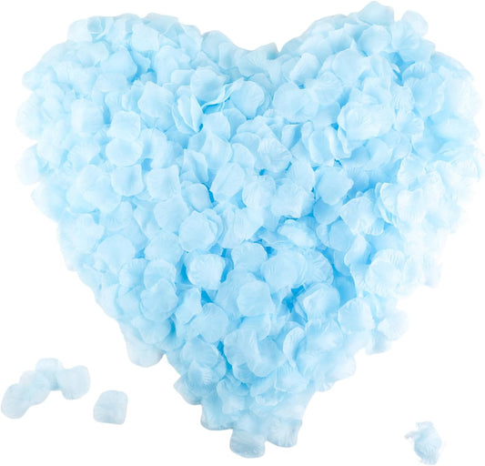 CODE FLORIST 2200 PCS Silk Flower Rose Petals for Wedding Decorations (Light Sky Blue)