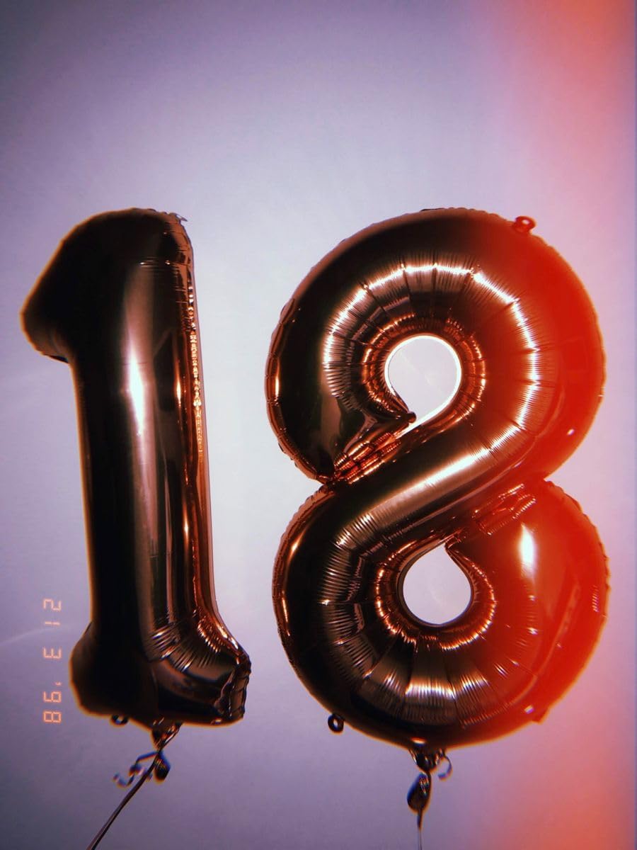 Digital Number 7 Dark Brown Birthday Balloon 40 Inch, Foil Balloons for 7 17 27 70 77 Party Decorations Supplies, Coffee Brown Mylar Numbers Balloon for Seven Wedding Anniversary