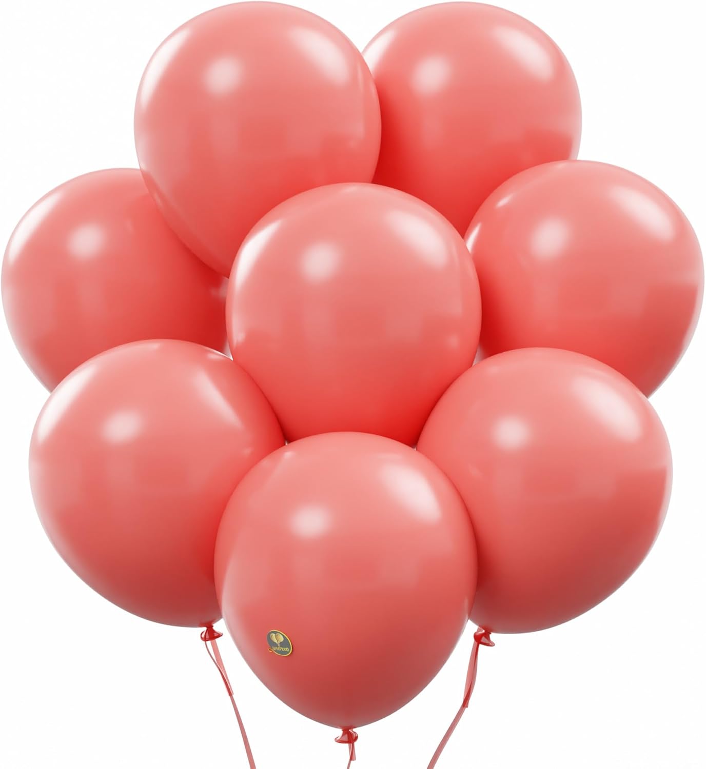 AFTERLOON® Biodegradable Balloons 24 pcs Coral Pink 10 Inch, Matte Color Thickened Extra Strong Natural Latex Helium Float, Colorful Bulk Color ballon Globos Para Decoration De Fiestas