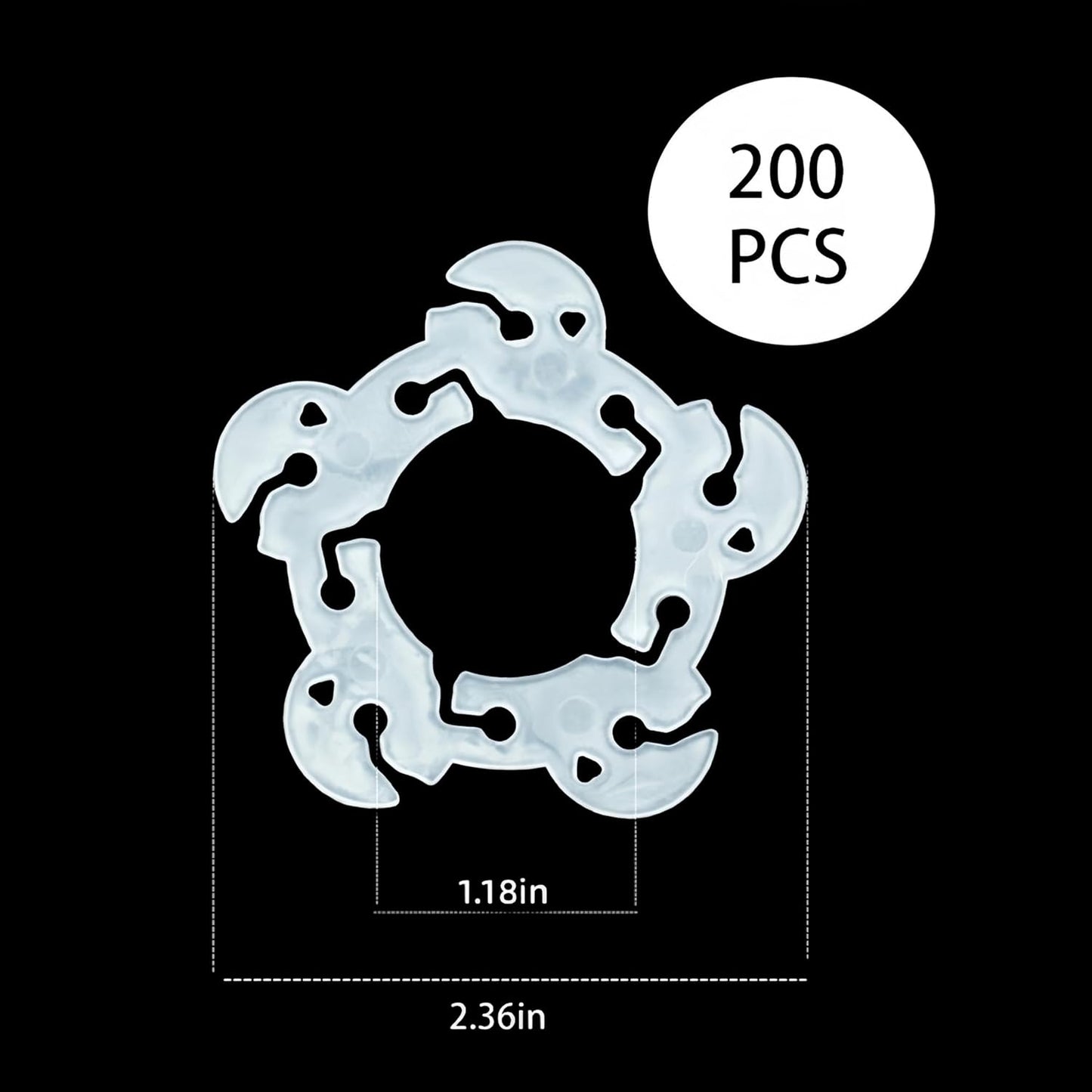 Balloon Clips 200pcs - Reusable Plastic Balloon Holder Clips for Balloon Garland, Arch, Columns - Secure Clips for Party, Wedding, Birthday Decorations