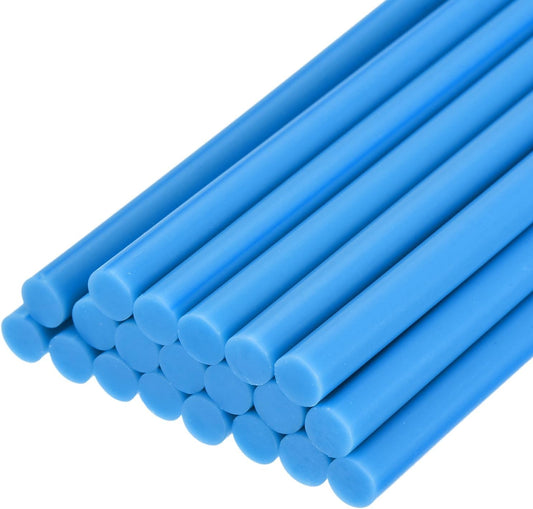 uxcell 20pcs Hot Glue Sticks for Glue Gun 7mm/0.27-inch x 8-inch Mini Hot Melt Adhesive Glue Stick Sky Blue