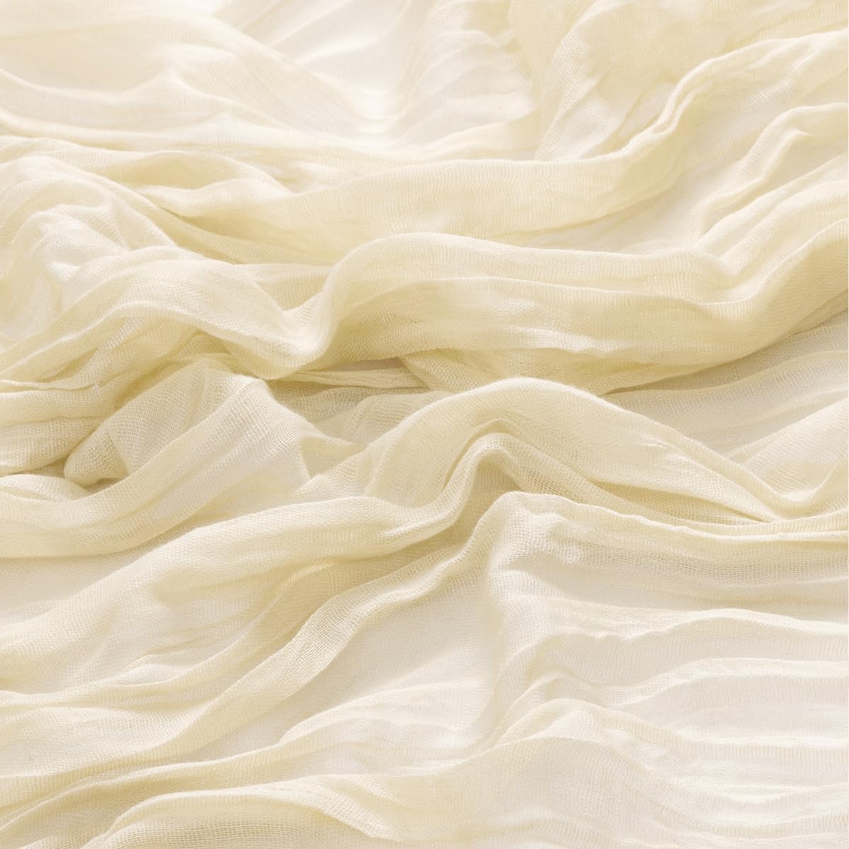 MLMW 4 Pack Beige Table Runner Cheesecloth Boho Gauze Rustic Cheese Cloth Table Runner 160 inch Sheer 13.3ft for Thanksgiving Wedding Party Baby Bridal Shower Birthday