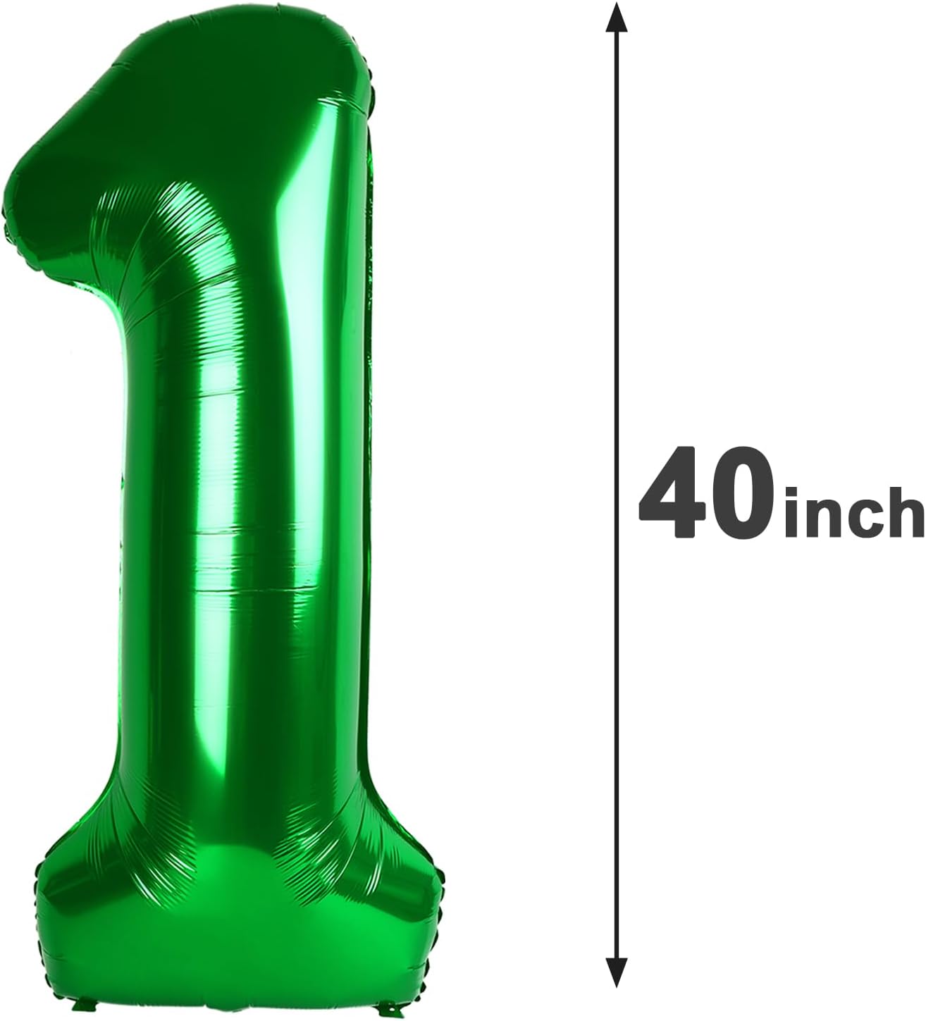 Green 40 Inch Large Number 15 Birthday Balloon, 15 51 Birthday Celebration Decorations, Foil 15 Mylar Helium Number Balloons Girl Boy Anniversary Party Supplies
