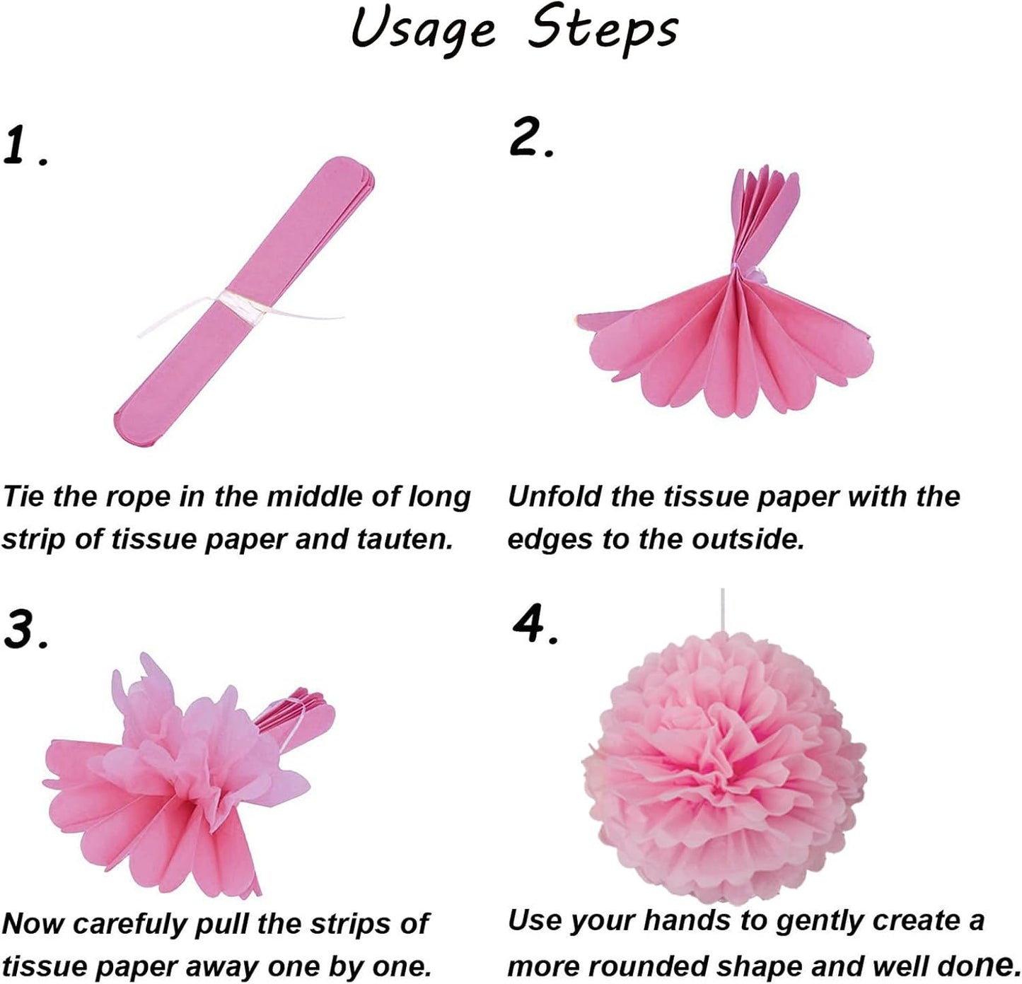 Capesaro Blue Paper Pom Poms - 10",12" Tissue Pom Poms Decorations for Baby Shower Boy Party Hanging Decor - 12 Piece Set