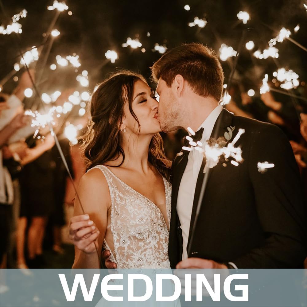 12-inch 100 Pieces Sparklers Wedding Send-Off,Suitable for Celebratory Holidays Such as Easter,Wedding Favors,Holiday Revelry and More（3-5 Days Deliveried） (12-inch 100 Pieces)