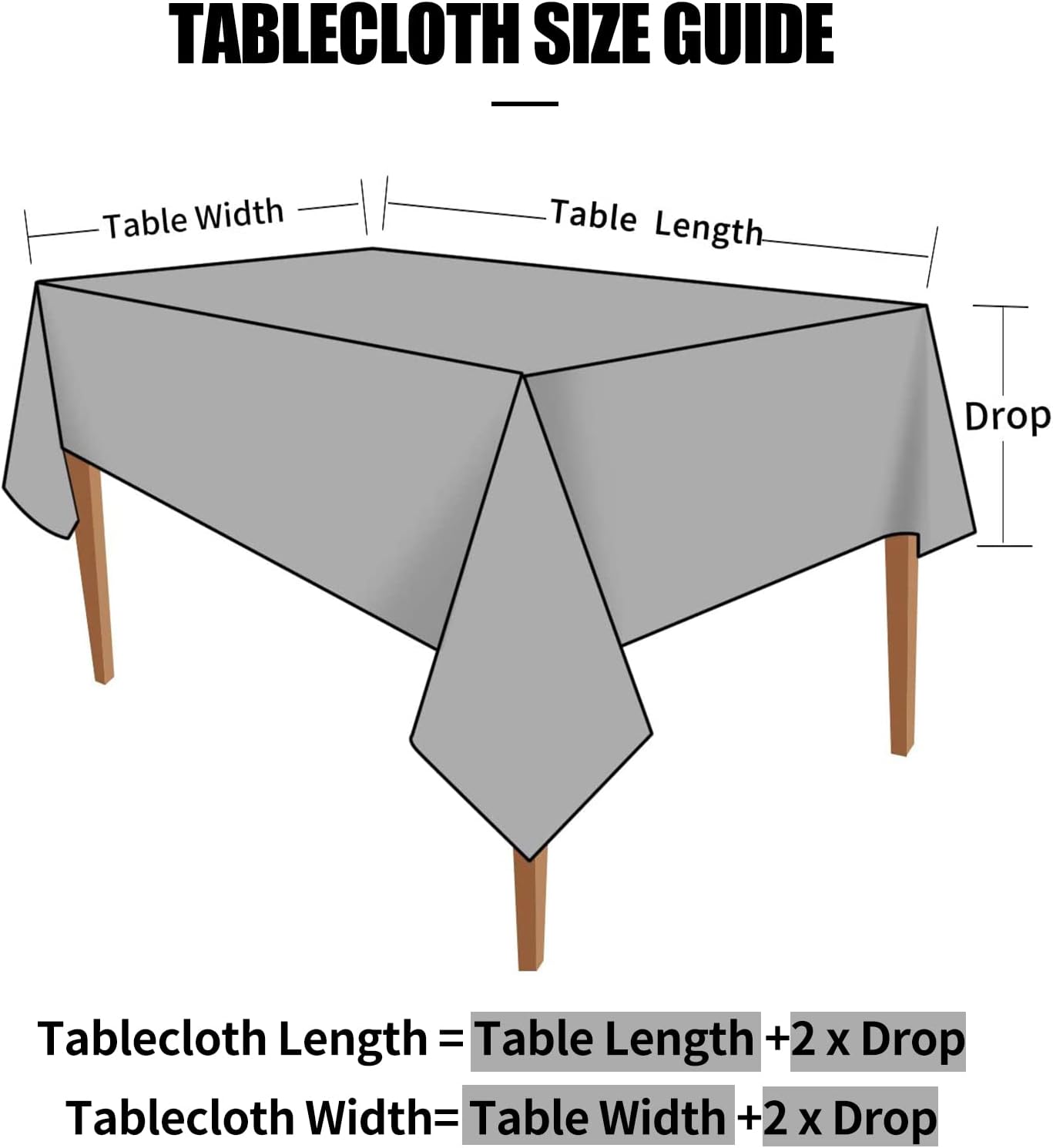 Smiry Rectangle Table Cloth, Waterproof Heavy Duty Vinyl Tablecloths, Wipeable Washable Table Cover for Kitchen and Dining Room (Navy Blue, 54" X 120")