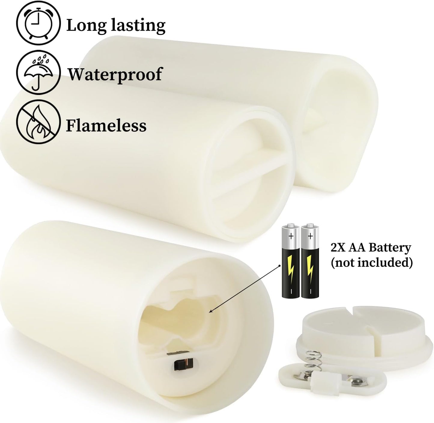 144-Pack LED Flameless Candles with Remote Control - Battery Operated, Timer, Dimmable, 3D Flame Flickering , Perfect for Halloween Christmas Parties,Wedding,Home Decor ,Gift and Special Occasions.