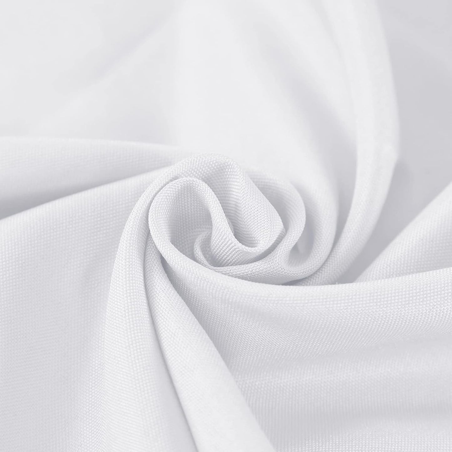 Fokitut 12 Pack Waterproof Round Tablecloth, 108 Inch, Stain Resistant and Wrinkle Polyester Table Cloth, Fabric Table Cover for Kitchen Dining, Wedding, Party, Holiday Dinner-White