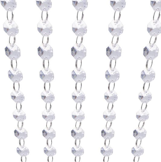 16 Feet Crystal Acrylic Gems Bead Garland Strands Manzanita Crystals Tree Garlands Christmas Decoration