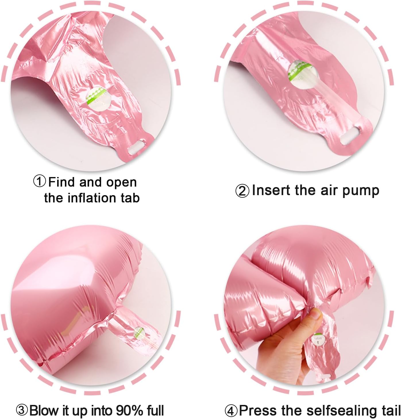 40 Inch Big Pearlescent Pink Number 2 Balloon Birthday Decoration, Number 2 Helium Balloon 12 20 22 23 24 26 28 32 42 Celebration, Boy Girl Baby Anniversary Party Graduations Supplies Decorations