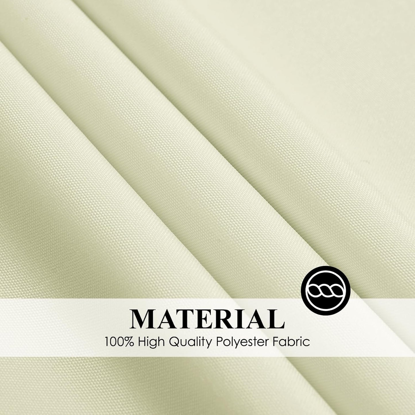 Round Tablecloth 132 Inch 2 Pack Ivory Tablecloths Washable Decorative Linen Polyester Table Clothes Cover for Dining Table Banquets Buffet Parties and Wedding