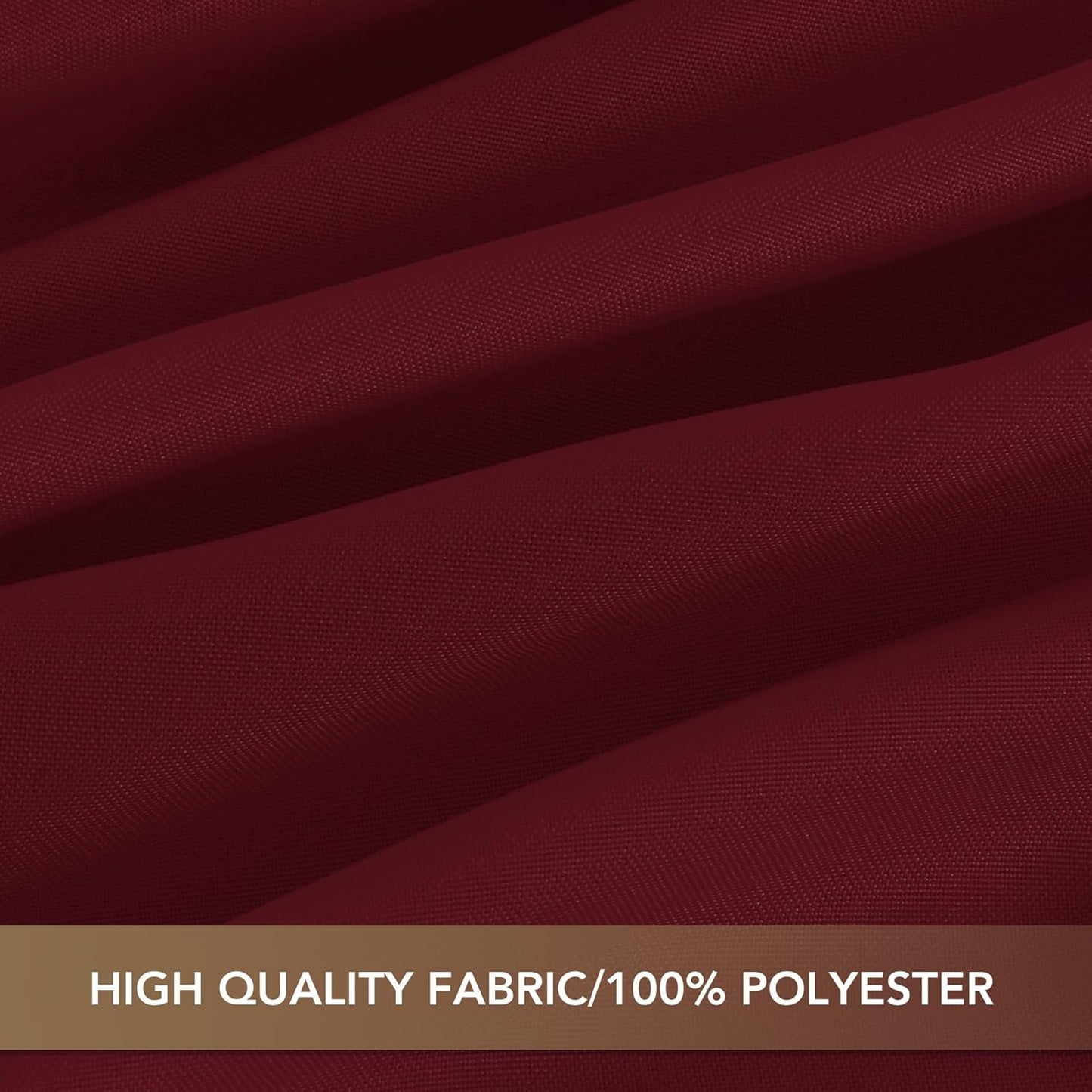 sancua Square Tablecloths 70x70 Inch Burgundy, 2 Pack - Fabric Table Cloth for Square or Round Tables, Washable Polyester Table Cover for Christmas Dinner, Holiday Party, Decorative Display Tables