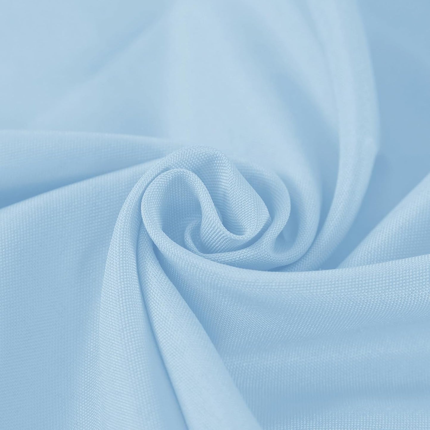 Fokitut 2 Pack Waterproof Round Tablecloth, 132 Inch, Stain Resistant and Wrinkle Polyester Table Cloth, Fabric Table Cover for Kitchen Dining, Wedding, Party, Holiday Dinner-Blue Mist