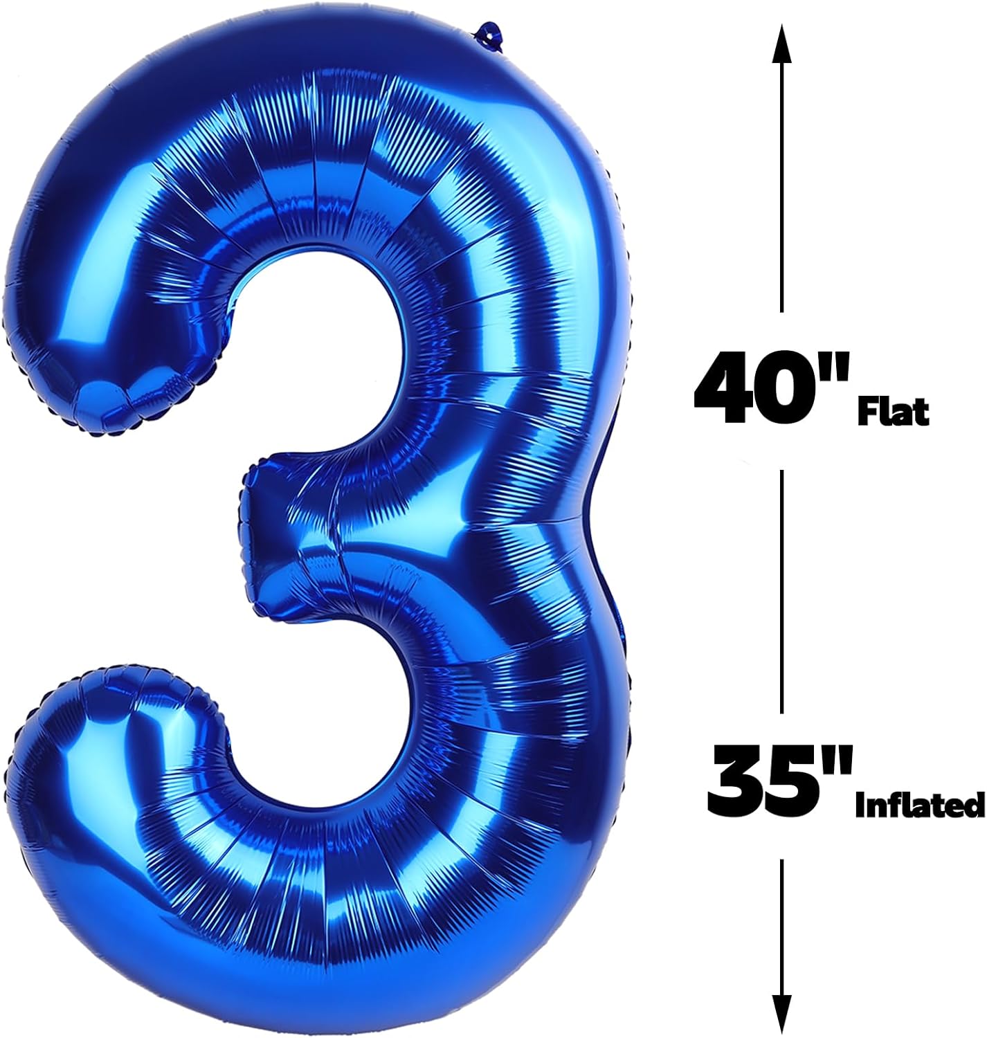 Navy Blue Jumbo Number 30 Balloon 40 Inch, Boy Girl 30 Birthday Supplies, Foil Helium 30 Birthday Giant Balloon, Mylar Blue Number Balloons Anniversary Decorations