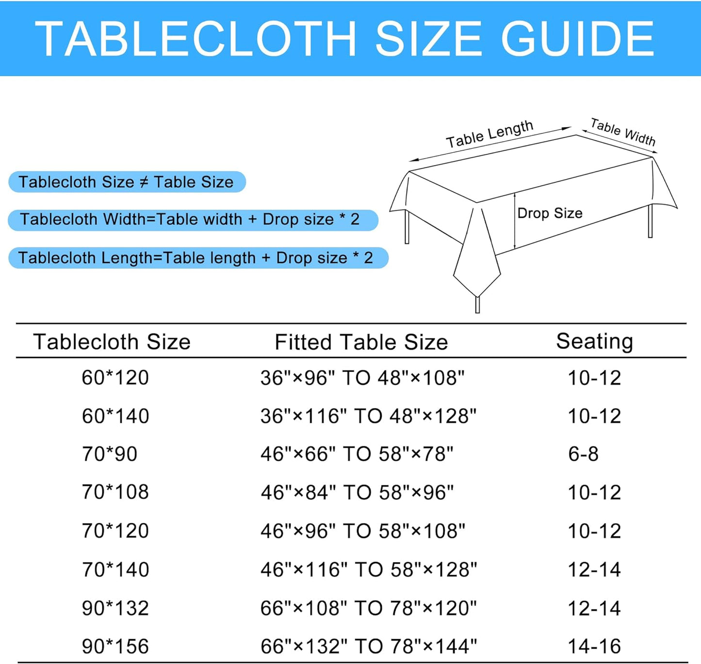 Hiasan 2 Pack Faux Linen Rectangle Tablecloth - Wrinkle and Stain Resistant Washable Table Cloth for Kitchen Dining Room Holiday Table Cover for Party Dinner, Grey, 90 x 132 Inch