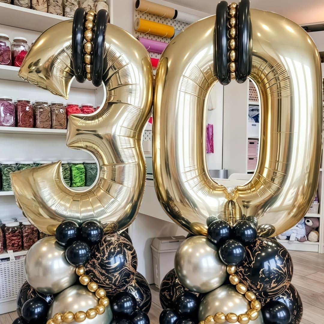 Champagne Gold 1 Balloon,40 Inch Light Gold Number 1 Balloon Big Foil Mylar Helium 1 Balloon for Birthday Party