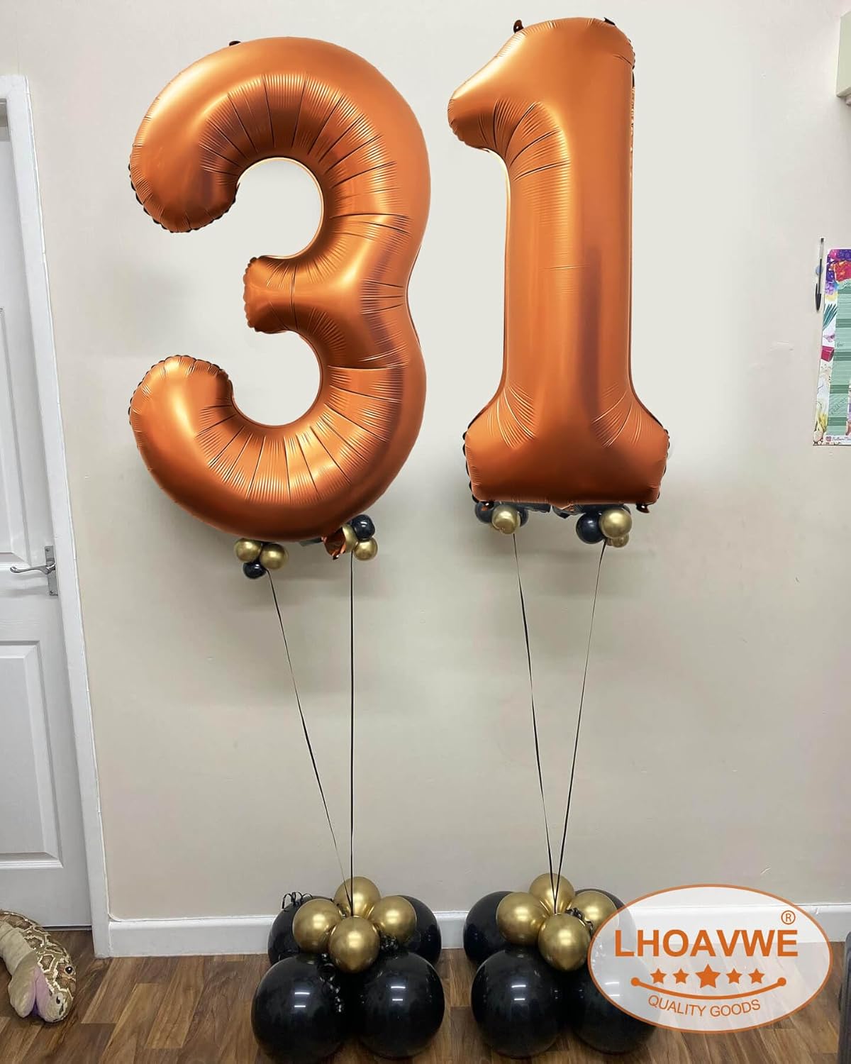 Number 20 Orange Balloons 40 Inch Giant Foil Helium for 20th Birthday Party Supplies Anniversary Events Decorations