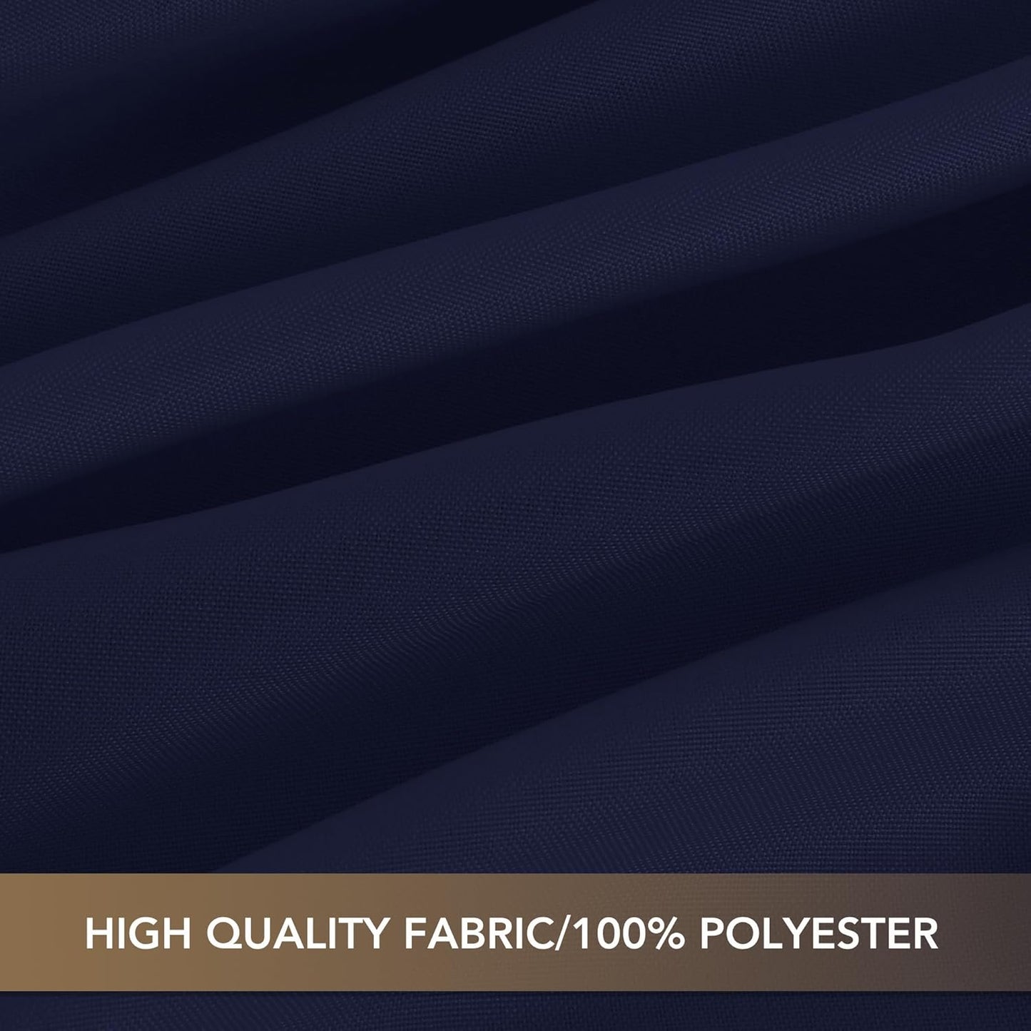 sancua Square Tablecloths 70x70 Inch, 2 Pack - Navy Blue Fabric Table Cloth for Square or Round Tables, Washable Polyester Table Cover for Outdoor Party, Birthday, Decorative Display Tables